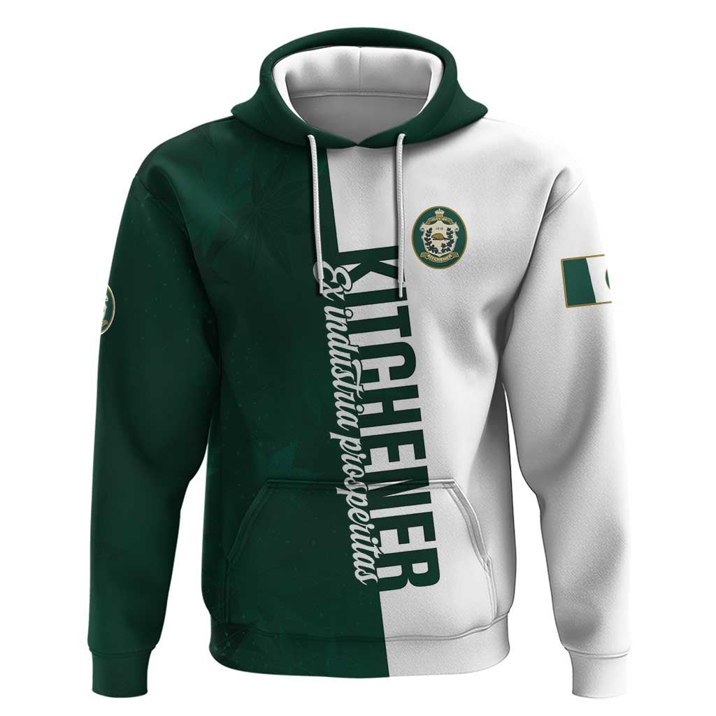 Personalised Canada Kitchener Hoodie Ex Industria Prosperitas LT01