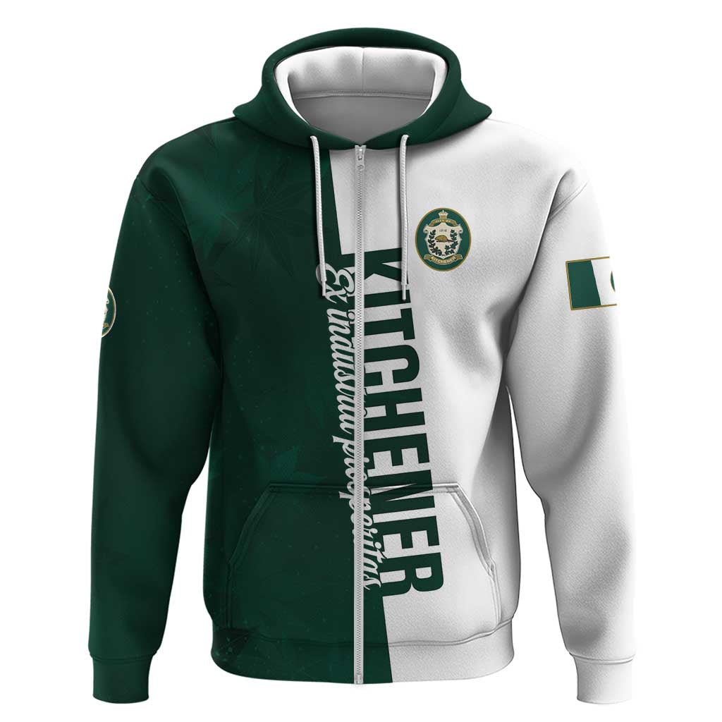 Personalised Canada Kitchener Hoodie Ex Industria Prosperitas LT01