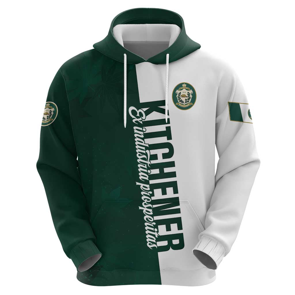 Personalised Canada Kitchener Hoodie Ex Industria Prosperitas LT01