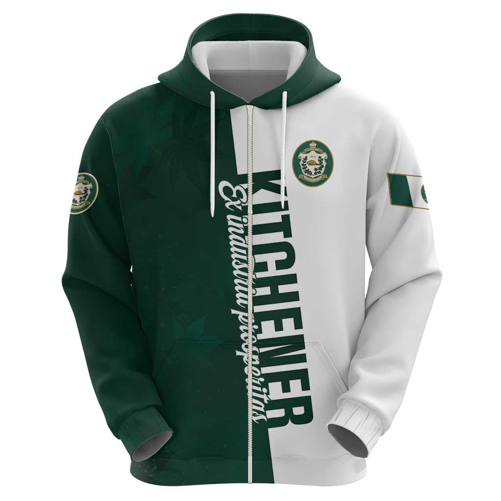 Personalised Canada Kitchener Hoodie Ex Industria Prosperitas LT01