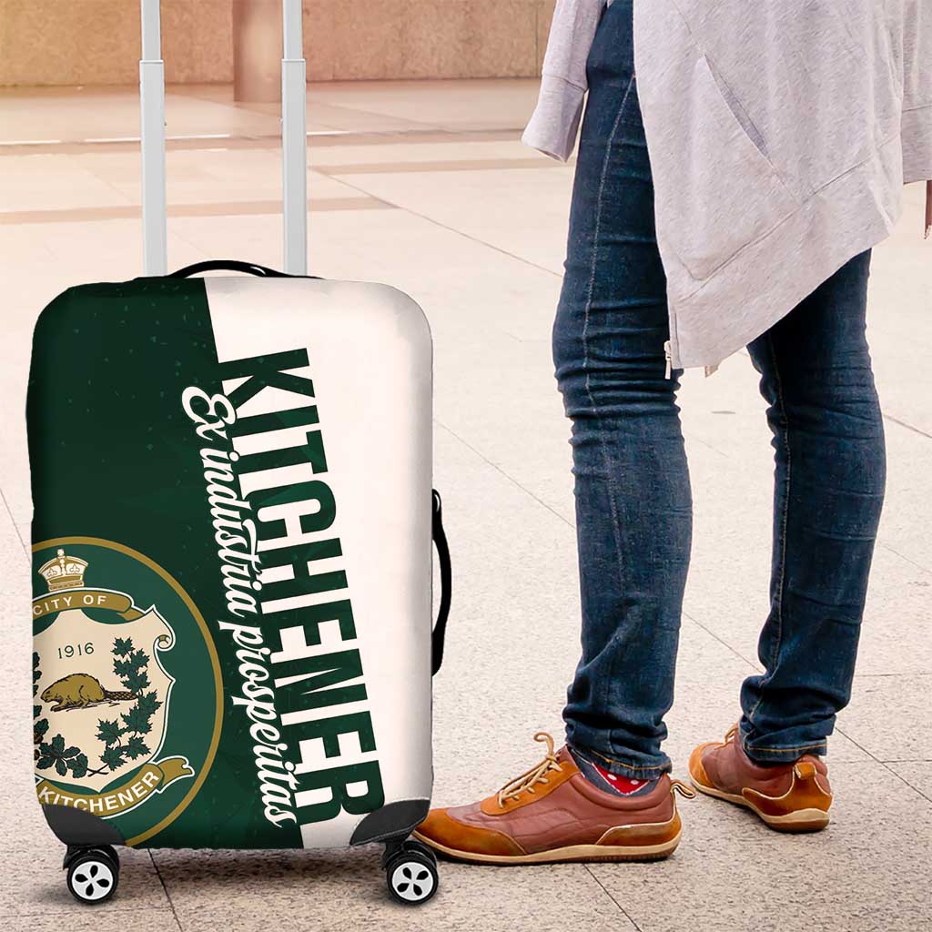 Personalised Canada Kitchener Luggage Cover Ex Industria Prosperitas LT01