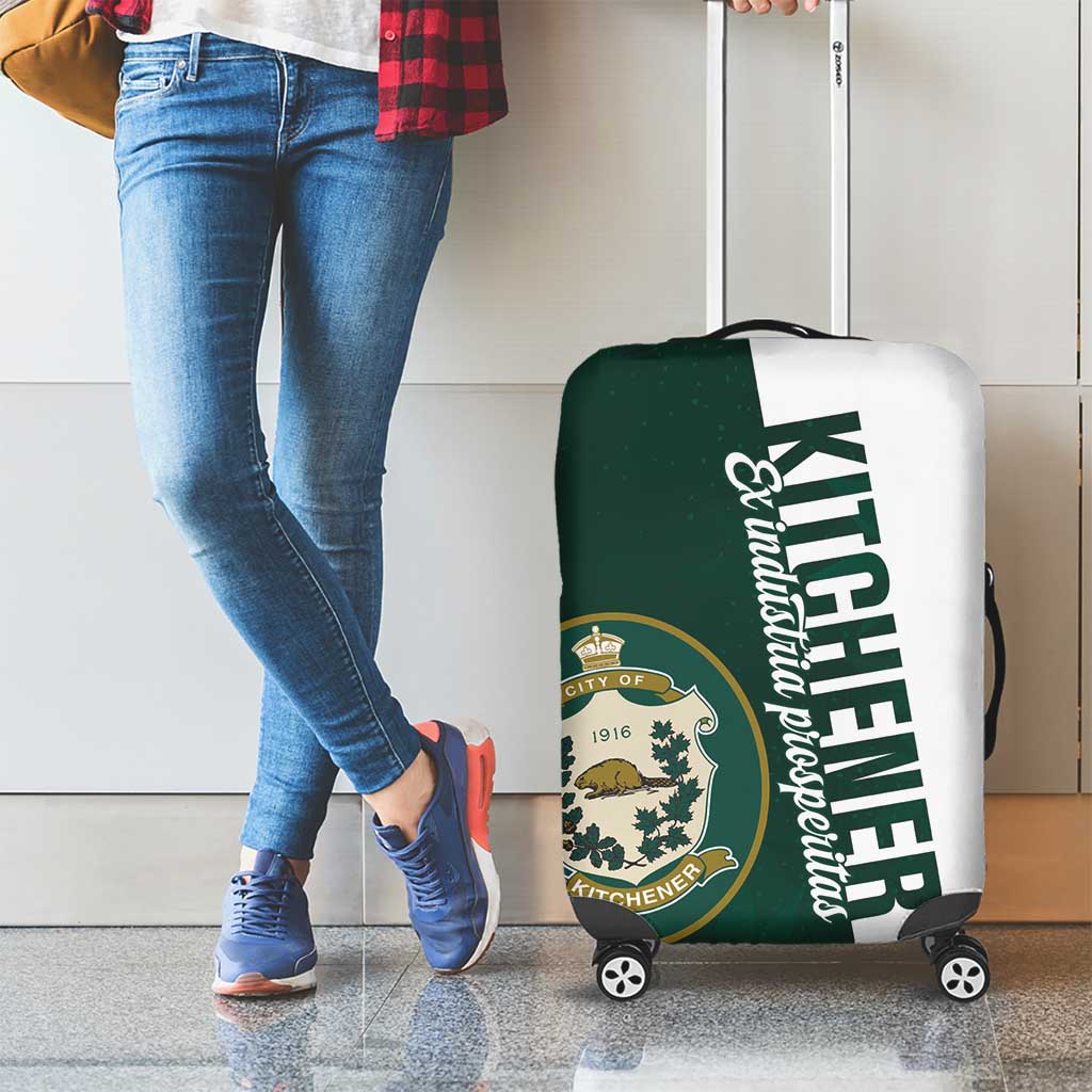 Personalised Canada Kitchener Luggage Cover Ex Industria Prosperitas LT01