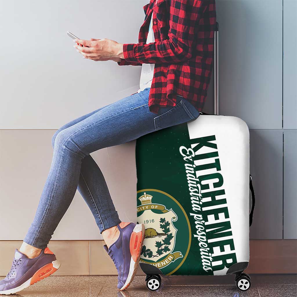 Personalised Canada Kitchener Luggage Cover Ex Industria Prosperitas LT01