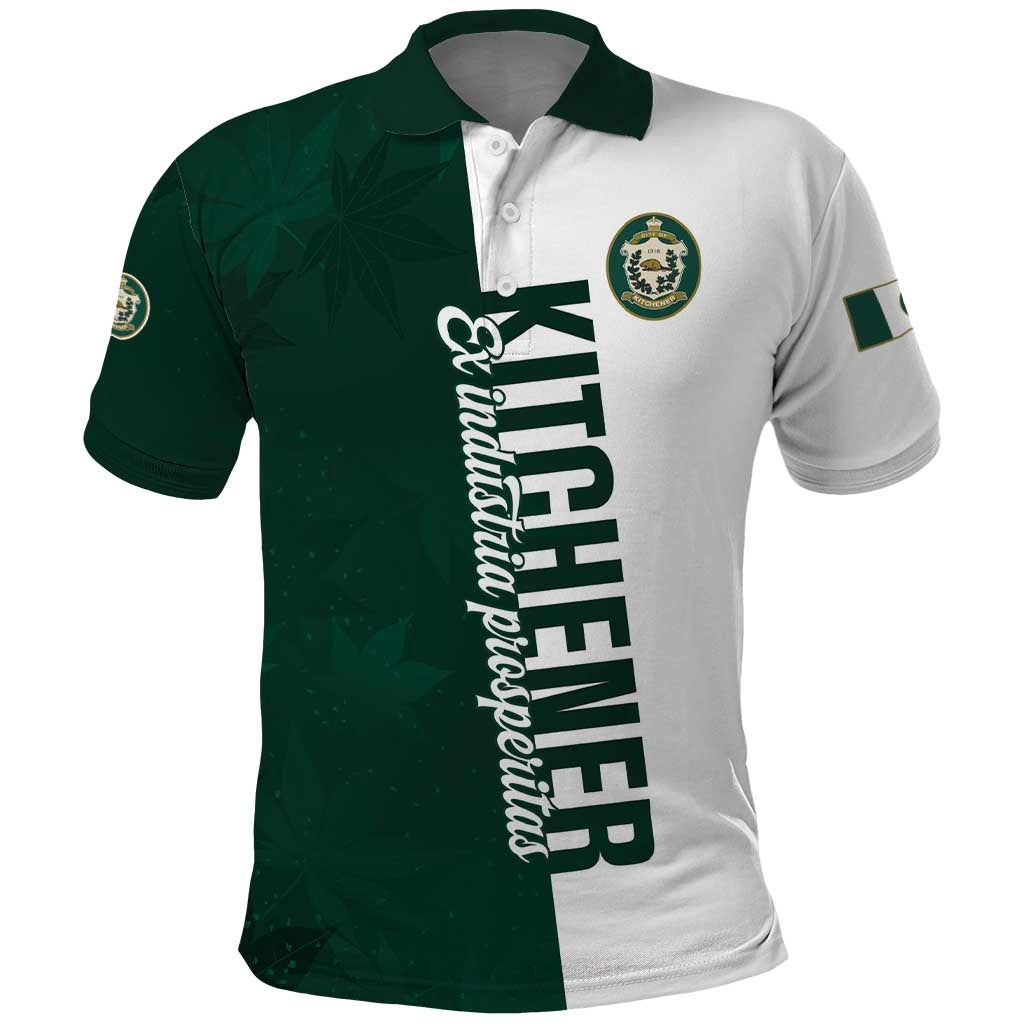 Personalised Canada Kitchener Polo Shirt Ex Industria Prosperitas LT01