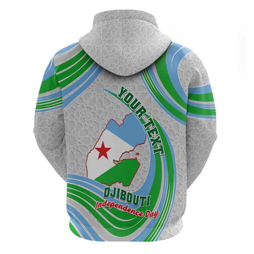 Custom 27 June Djibouti Independence Day Hoodie Jabuuti Emblem Mix Islamic Pattern LT01