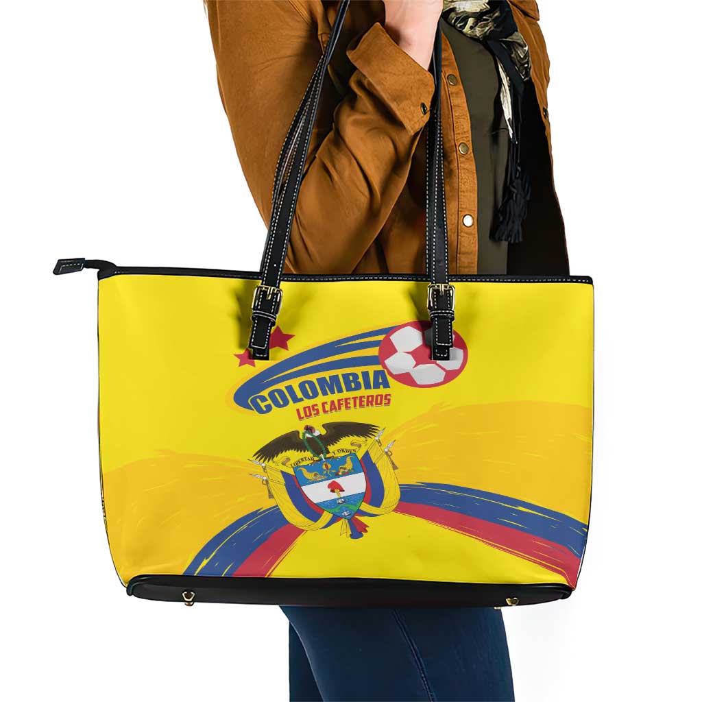Colombia 2024 Football Champions Leather Tote Bag Todos Somos Colombia LT01