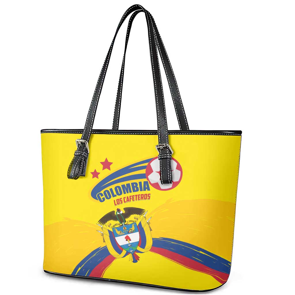 Colombia 2024 Football Champions Leather Tote Bag Todos Somos Colombia LT01