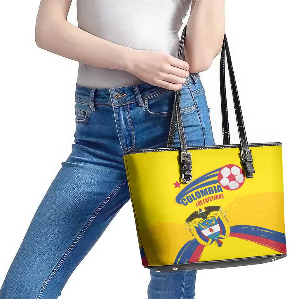 Colombia 2024 Football Champions Leather Tote Bag Todos Somos Colombia LT01