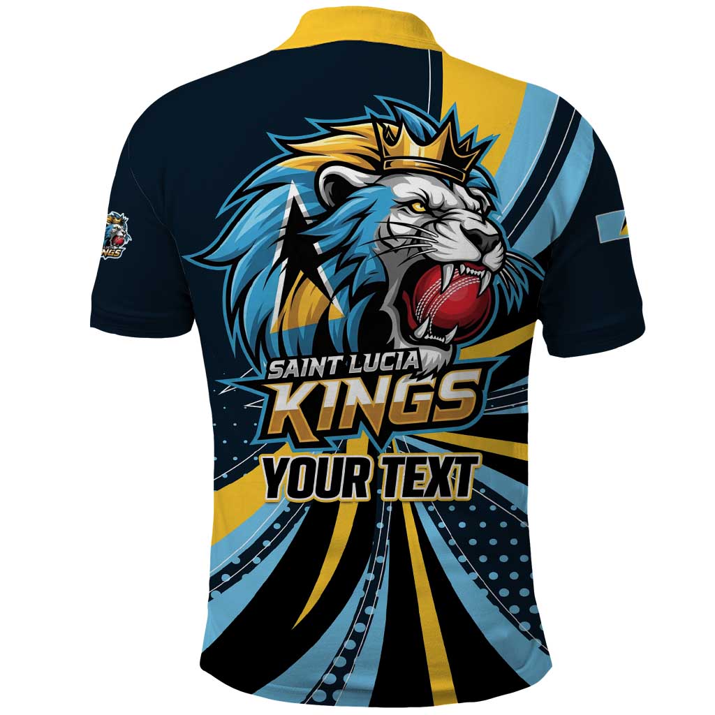 Custom Saint Lucia Cricket Polo Shirt Go Champion St Lucia Lion Kings LT01