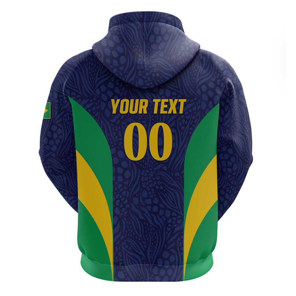 Custom Brazil Football Hoodie Canary Squad Go Champions LT01