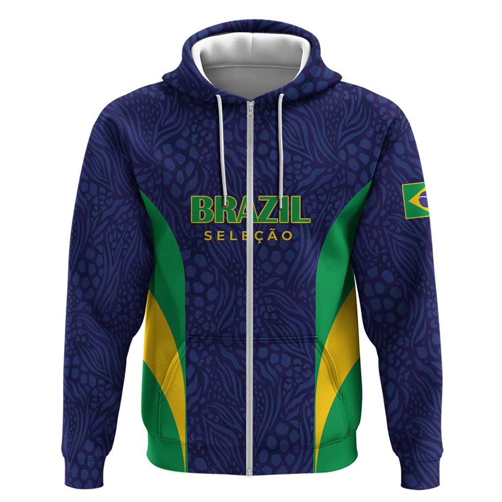 Custom Brazil Football Hoodie Canary Squad Go Champions LT01