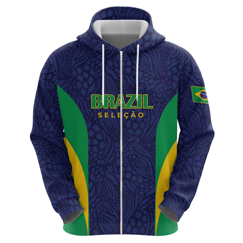 Custom Brazil Football Hoodie Canary Squad Go Champions LT01