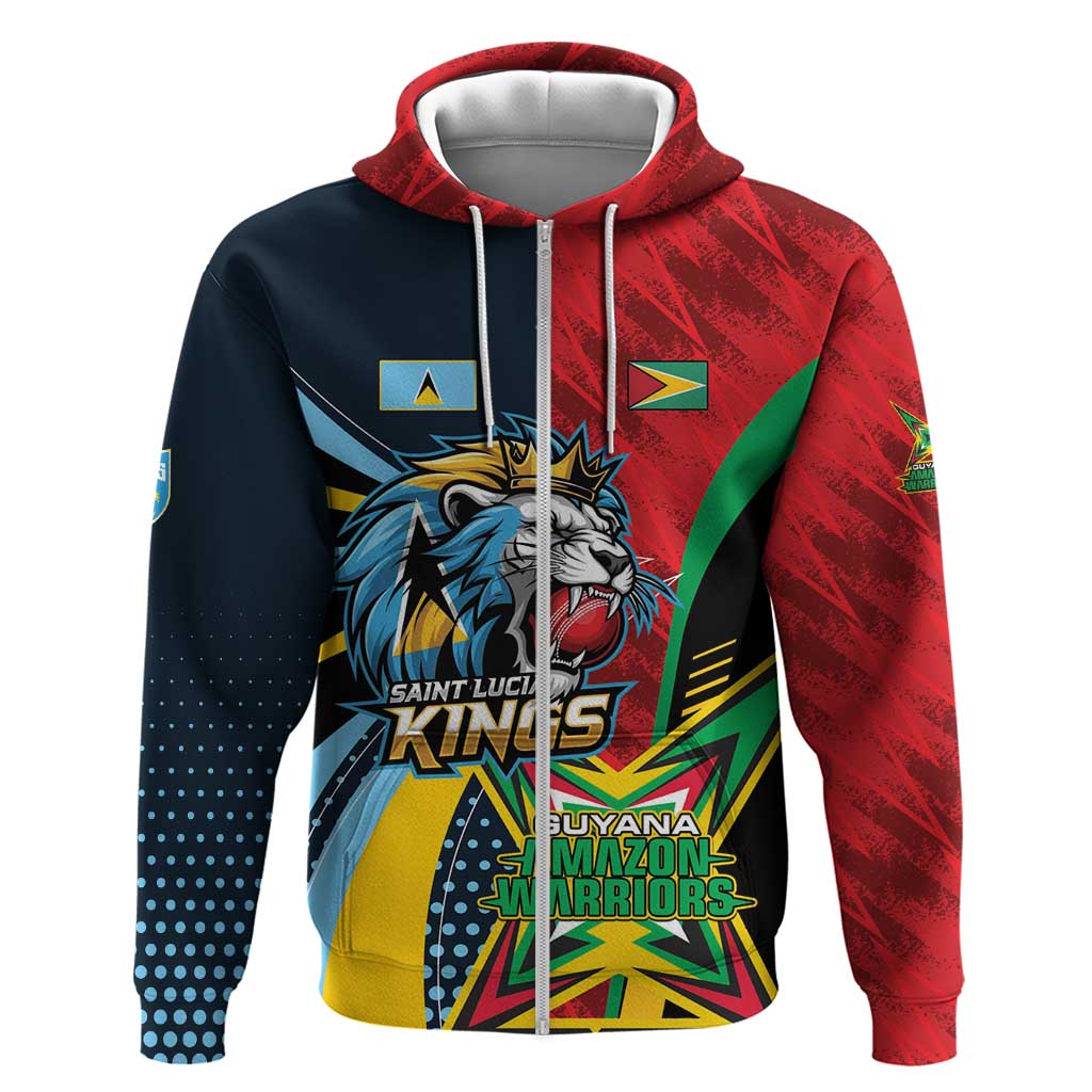 Custom Cricket Match 2025 Hoodie Amazon Warriors Guyana Vs Kings St Lucia LT01
