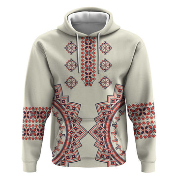 Romanian Traditional Pattern Hoodie Unique LT01