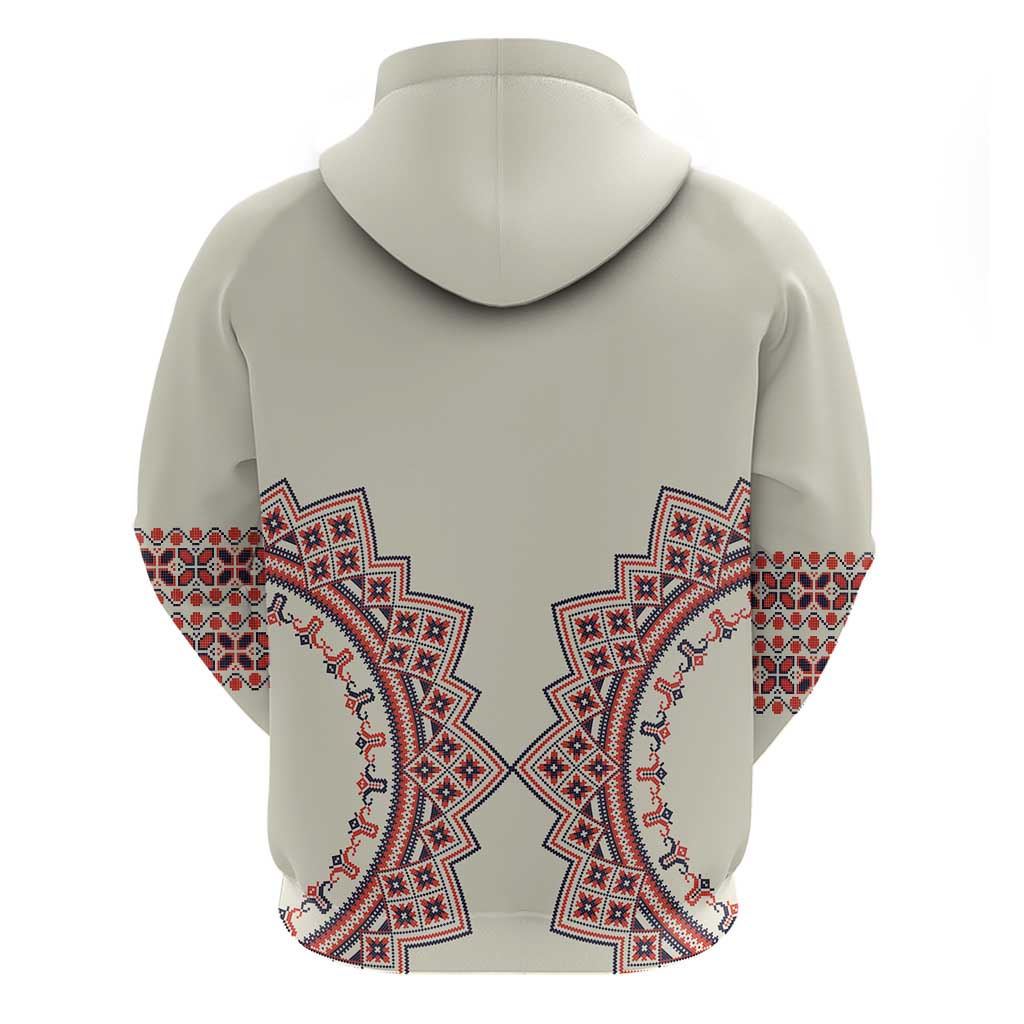 Romanian Traditional Pattern Hoodie Unique LT01