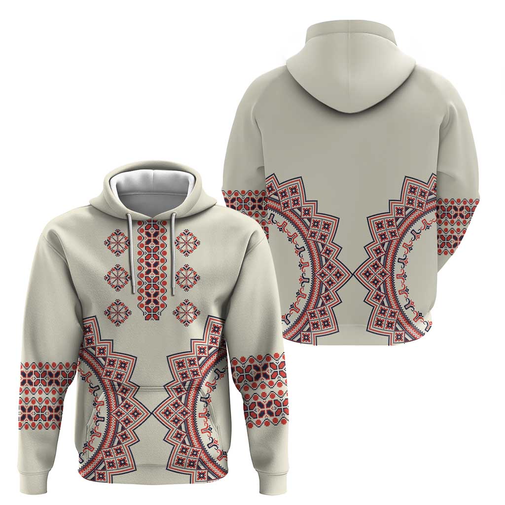 Romanian Traditional Pattern Hoodie Unique LT01