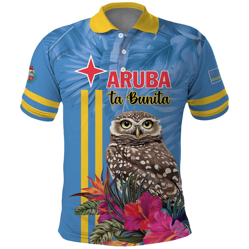 Aruba ta Bonita Polo Shirt Aruba Shoco Tropical Vibe LT01