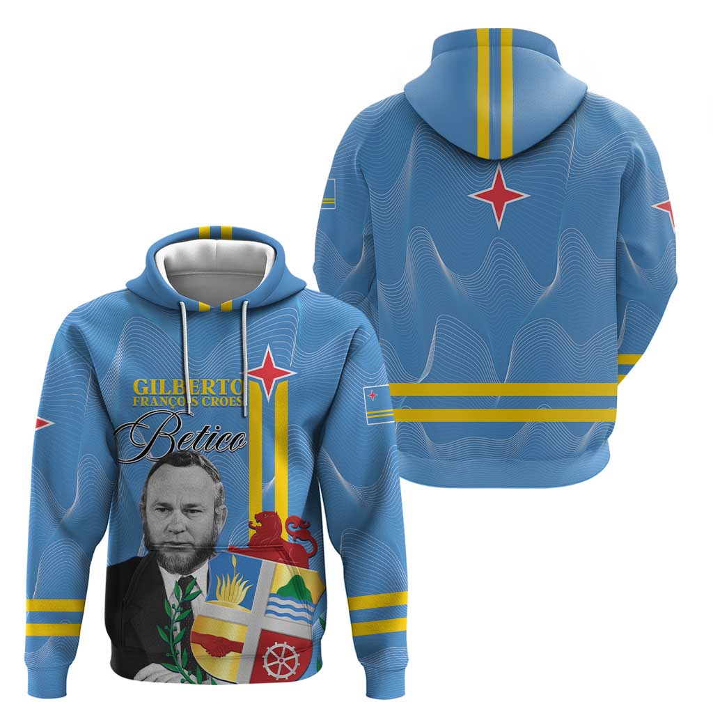 Feliz Dia di Betico Hoodie Aruba Flag Style LT01