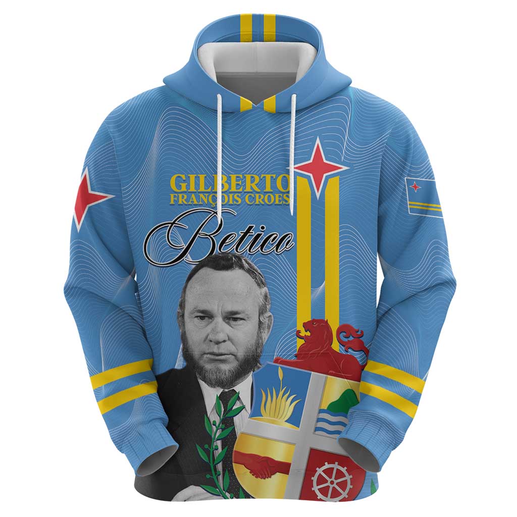 Feliz Dia di Betico Hoodie Aruba Flag Style LT01