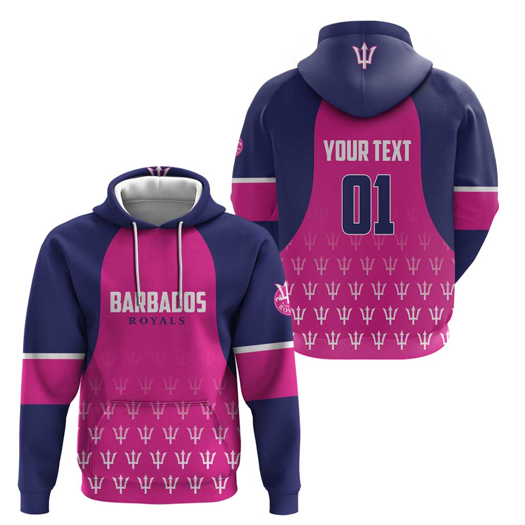 Custom Barbados Royals Cricket Hoodie Back to Back Champions LT01