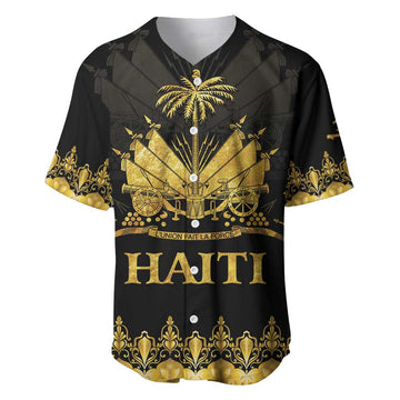Haiti Neg Marron Baseball Jersey Lespwa pa anyen san aksyon - Gold LT01