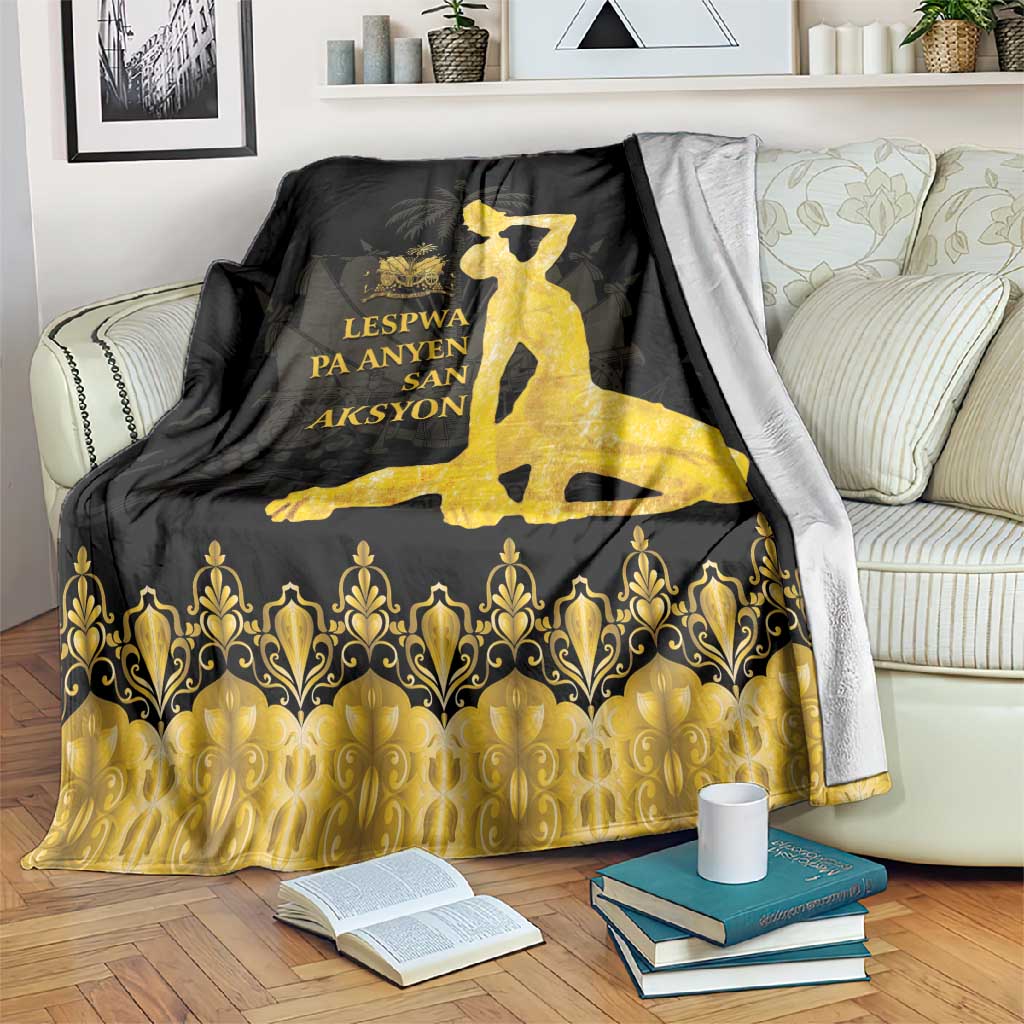 Haiti Neg Marron Blanket Lespwa pa anyen san aksyon - Gold LT01