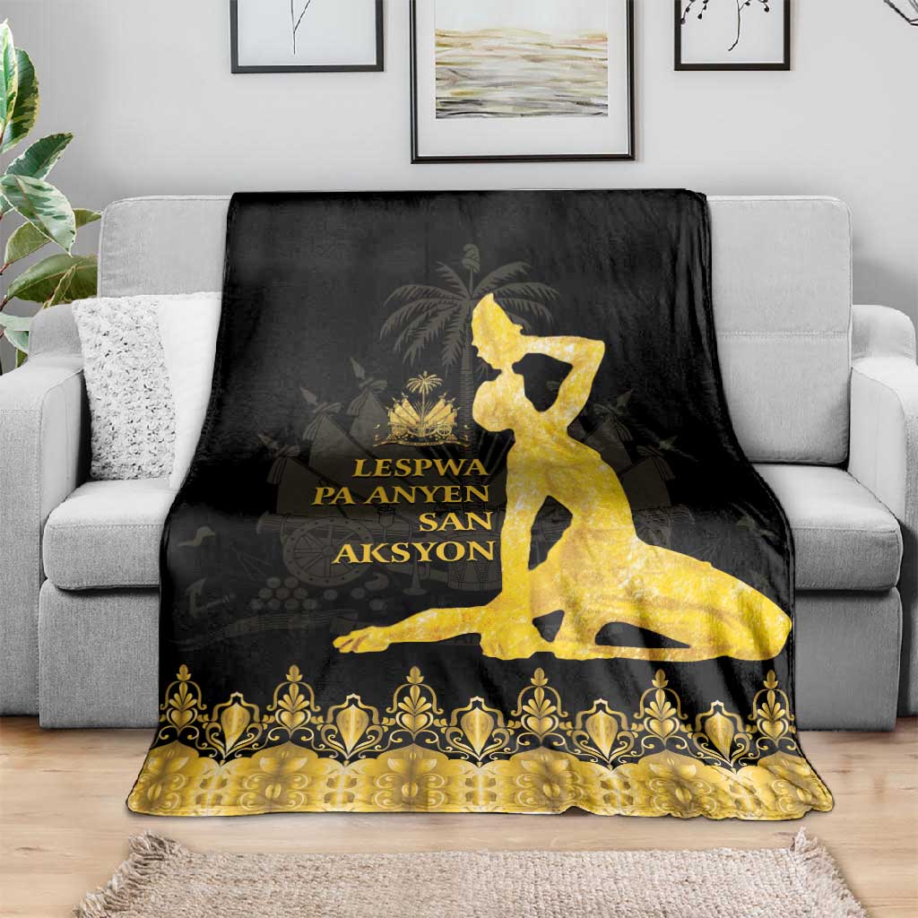 Haiti Neg Marron Blanket Lespwa pa anyen san aksyon - Gold LT01
