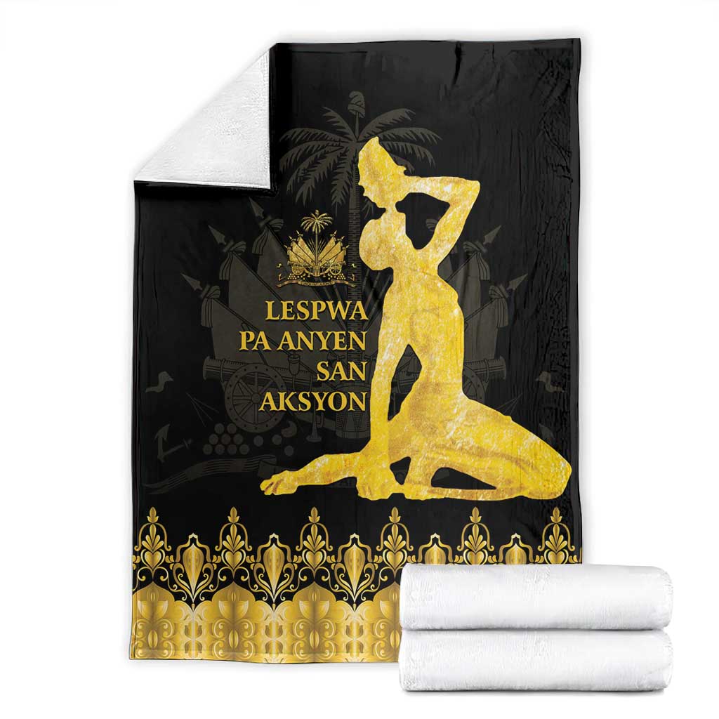 Haiti Neg Marron Blanket Lespwa pa anyen san aksyon - Gold LT01