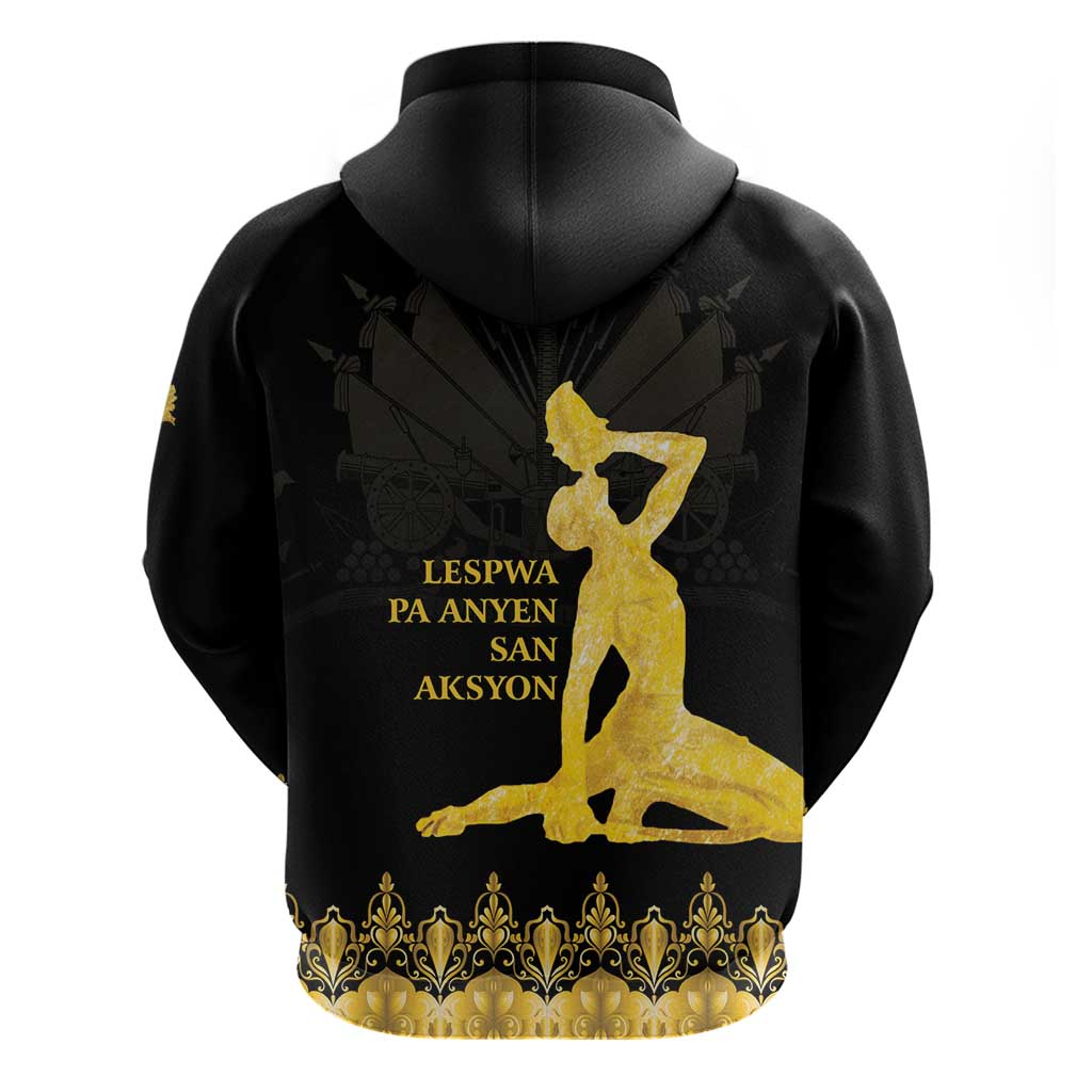 Haiti Neg Marron Gold Hoodie Lespwa pa anyen san aksyon LT01