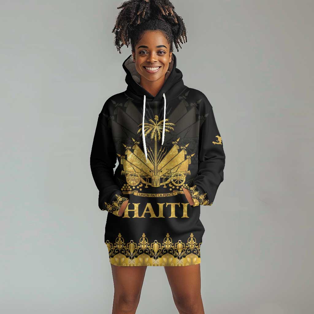 Haiti Neg Marron Hoodie Dress Lespwa pa anyen san aksyon - Gold LT01