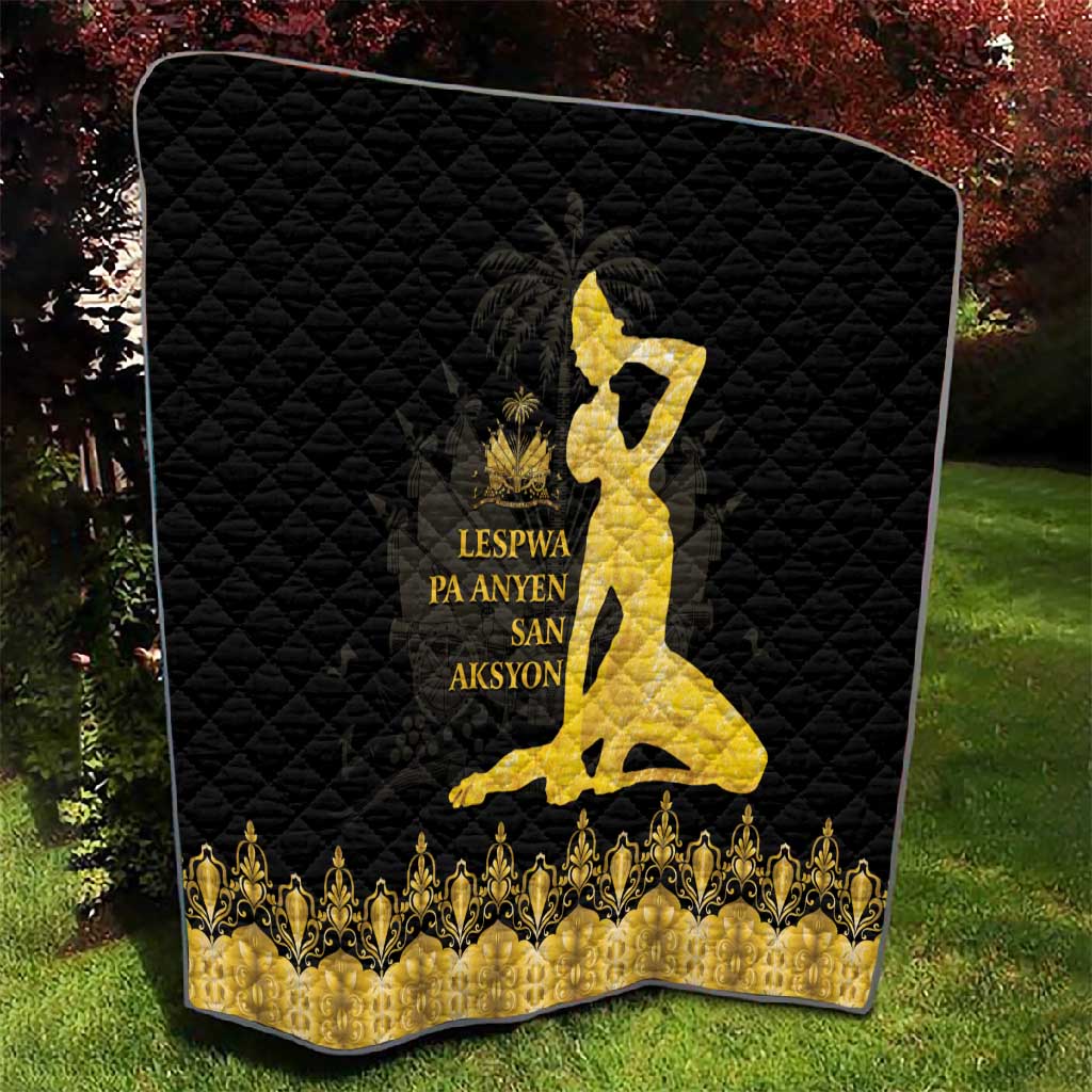 Haiti Neg Marron Quilt Lespwa pa anyen san aksyon - Gold LT01