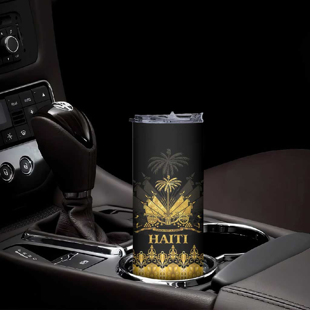 Haiti Neg Marron Skinny Tumbler Lespwa pa anyen san aksyon - Gold LT01