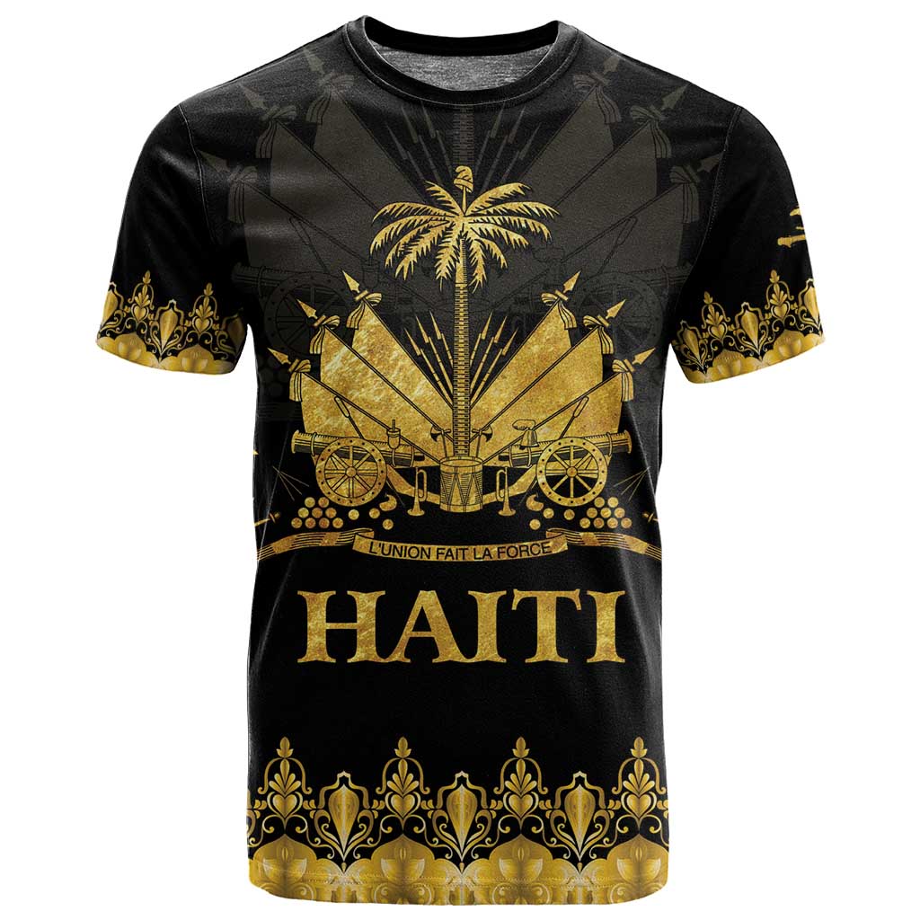 Haiti Neg Marron T shirt Lespwa pa anyen san aksyon - Gold LT01