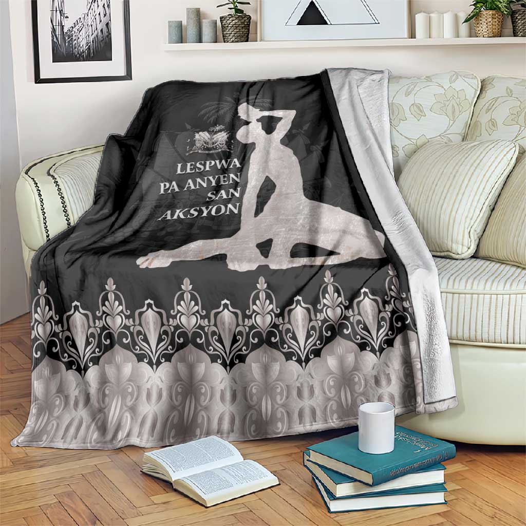 Haiti Neg Marron Blanket Hope is Nothing Without Action - Silver LT01