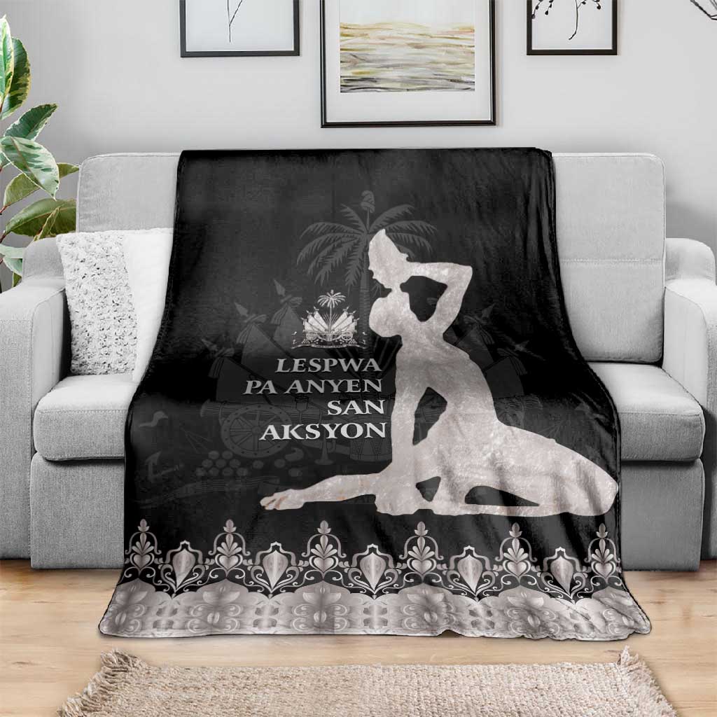 Haiti Neg Marron Blanket Hope is Nothing Without Action - Silver LT01