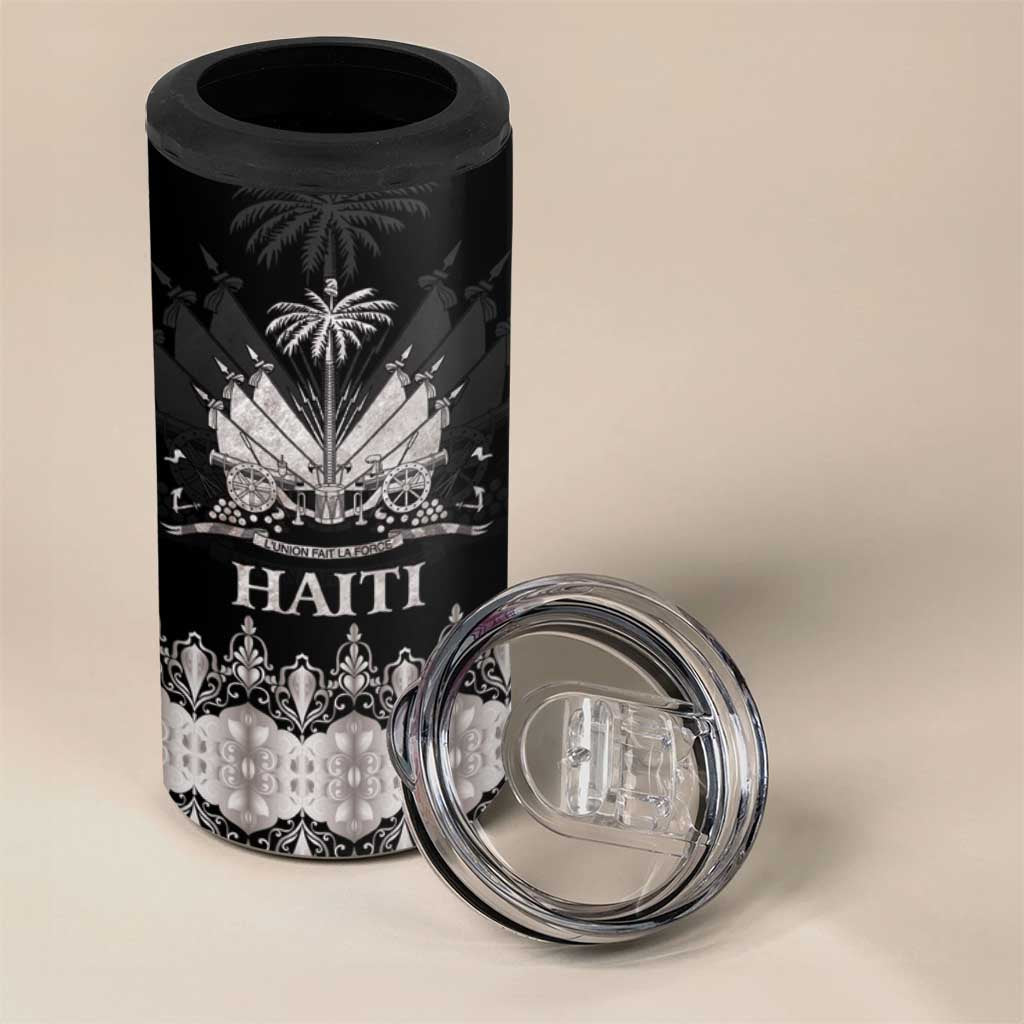 Haiti Neg Marron 4 in 1 Can Cooler Tumbler Hope is Nothing Without Action - Silver LT01