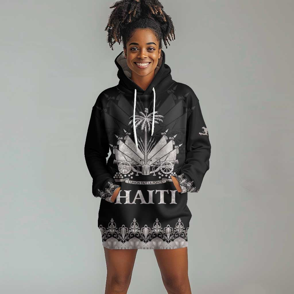 Haiti Neg Marron Hoodie Dress Hope is Nothing Without Action - Silver LT01