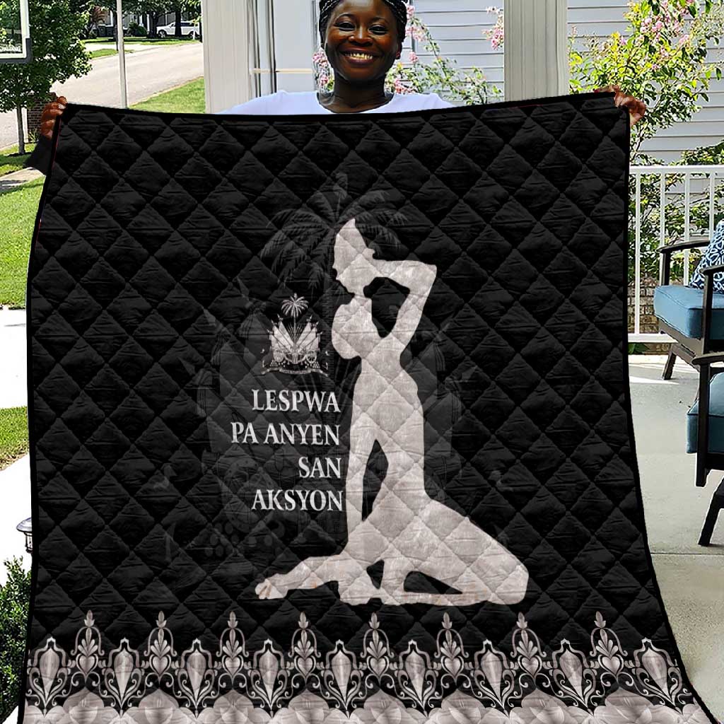 Haiti Neg Marron Quilt Hope is Nothing Without Action - Silver LT01