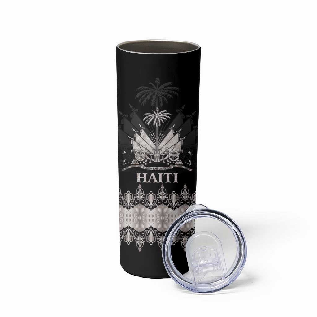 Haiti Neg Marron Skinny Tumbler Hope is Nothing Without Action - Silver LT01