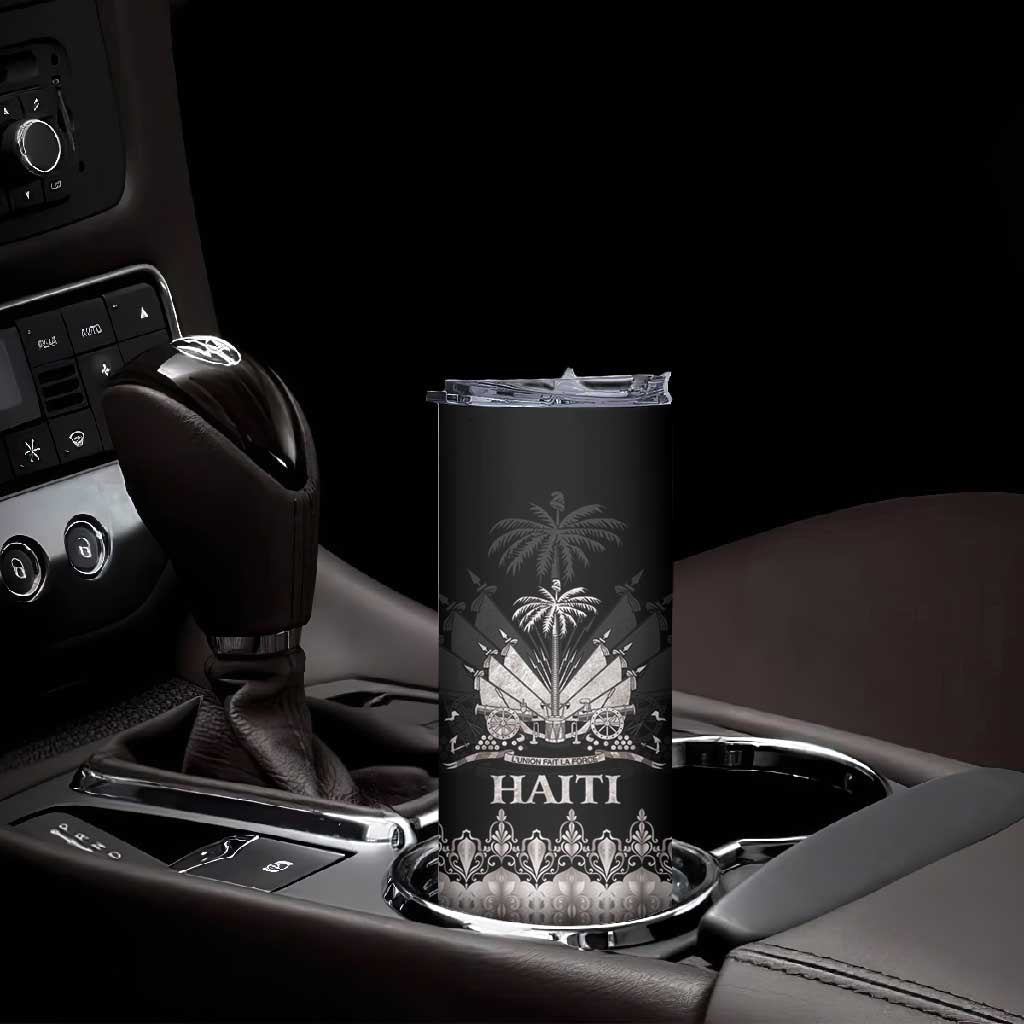 Haiti Neg Marron Skinny Tumbler Hope is Nothing Without Action - Silver LT01