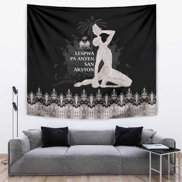 Haiti Neg Marron Tapestry Hope is Nothing Without Action - Silver LT01