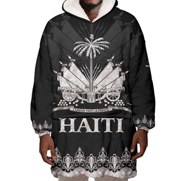 Haiti Neg Marron Wearable Blanket Hoodie Hope is Nothing Without Action - Silver LT01