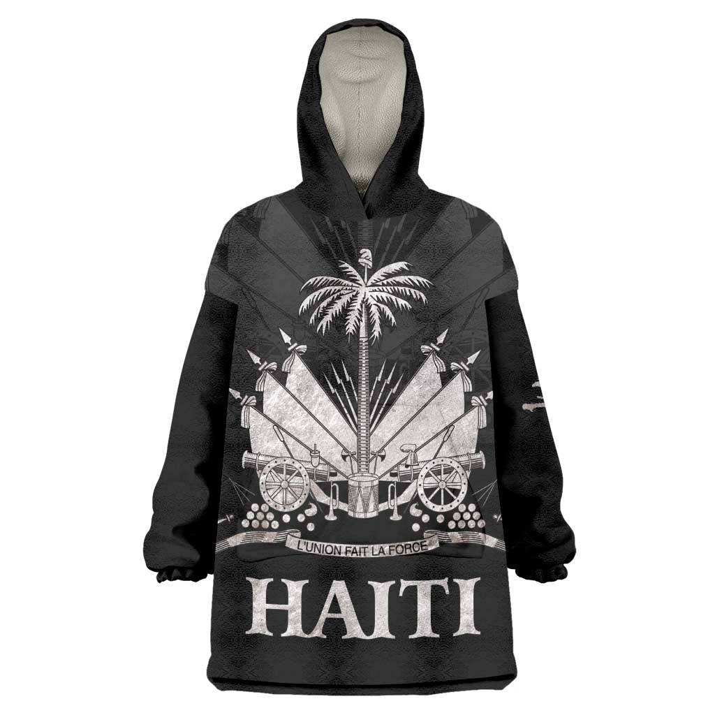 Haiti Neg Marron Wearable Blanket Hoodie Hope is Nothing Without Action - Silver LT01