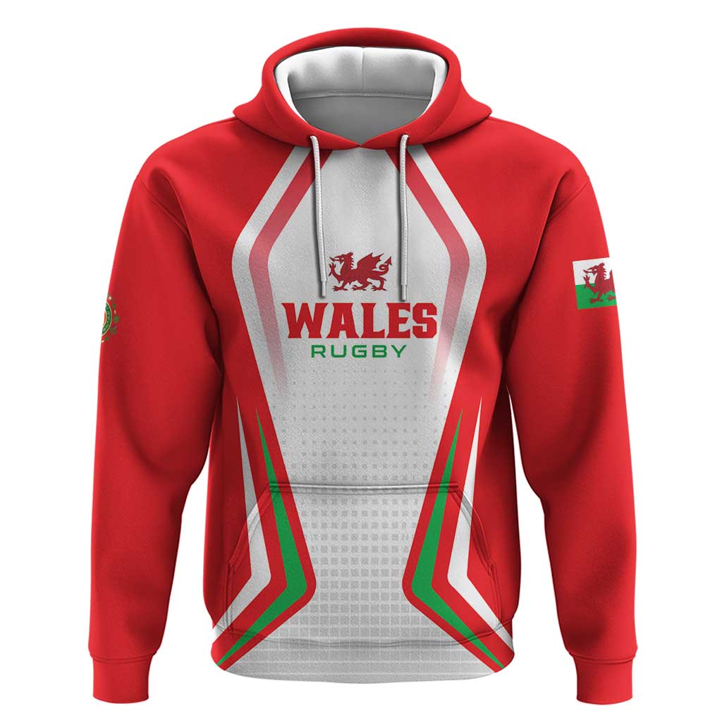 Custom Welsh Rugby Hoodie Wales Red Dragon Champions LT01