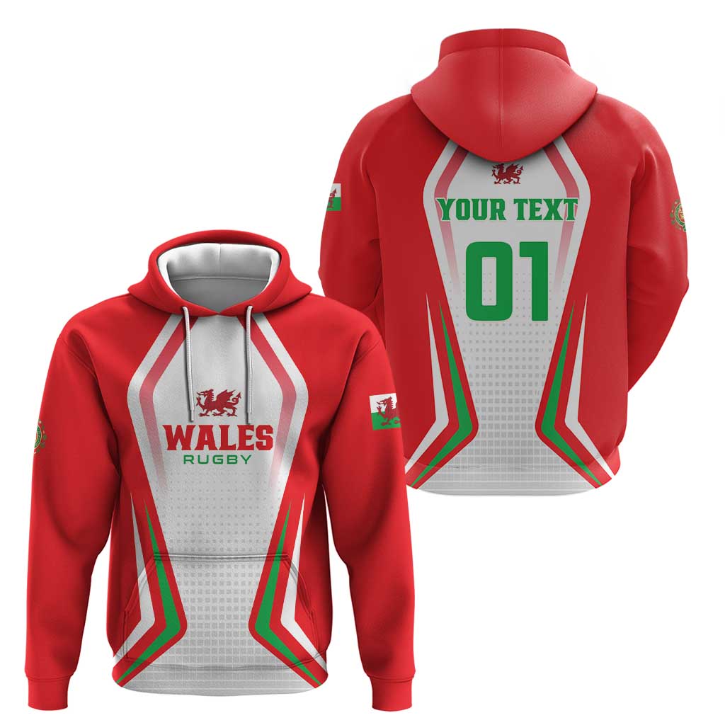 Custom Welsh Rugby Hoodie Wales Red Dragon Champions LT01