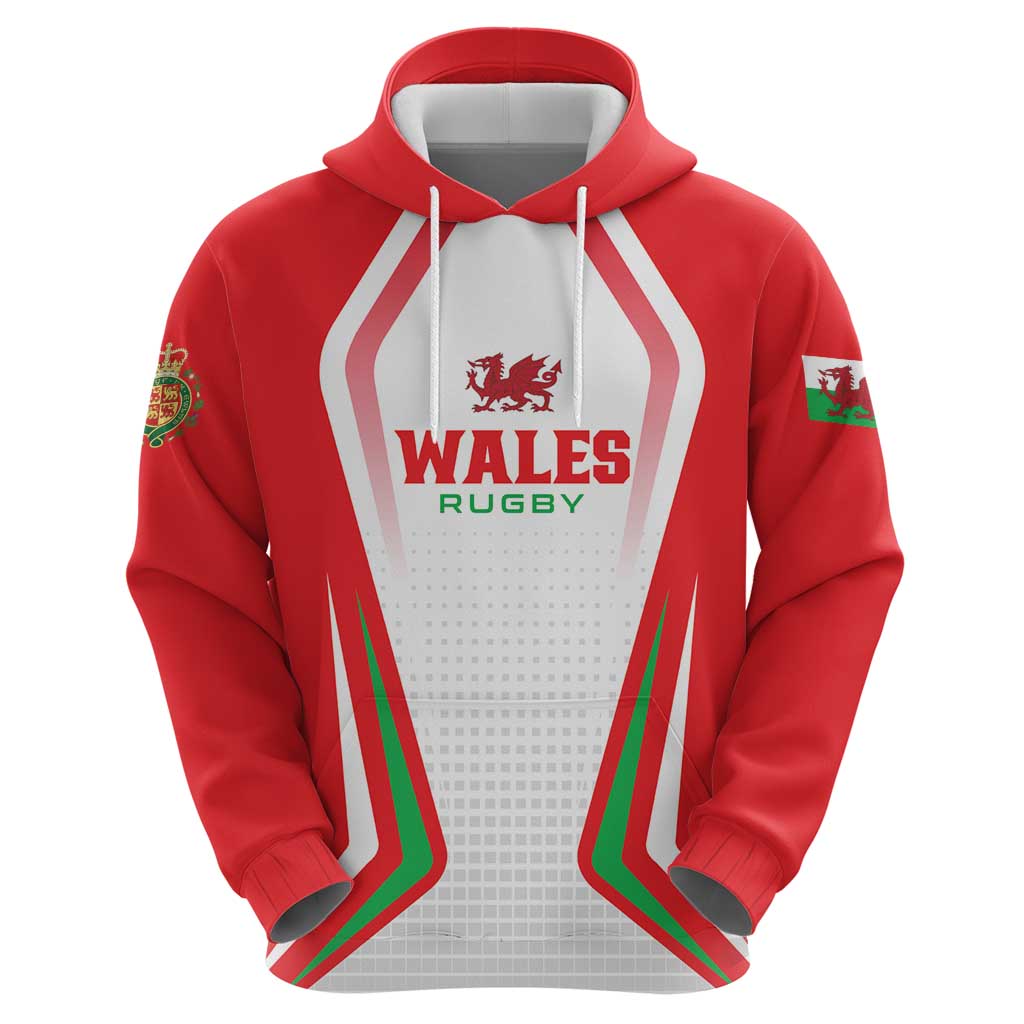 Custom Welsh Rugby Hoodie Wales Red Dragon Champions LT01