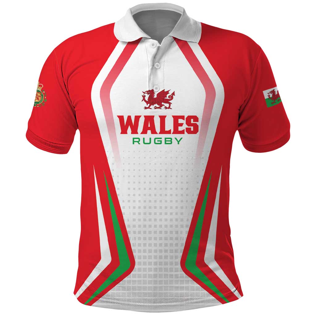 Custom Welsh Rugby Polo Shirt Wales Red Dragon Champions LT01