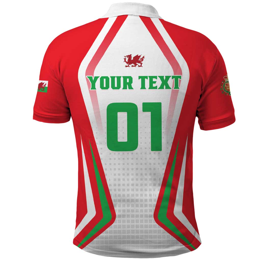 Custom Welsh Rugby Polo Shirt Wales Red Dragon Champions LT01