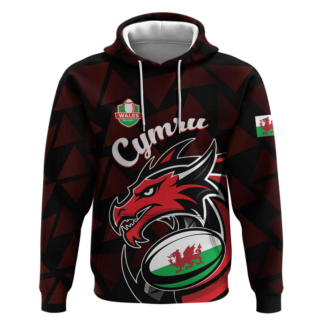 Custom Wales Rugby Hoodie Cymru Y Ddraig Goch LT01