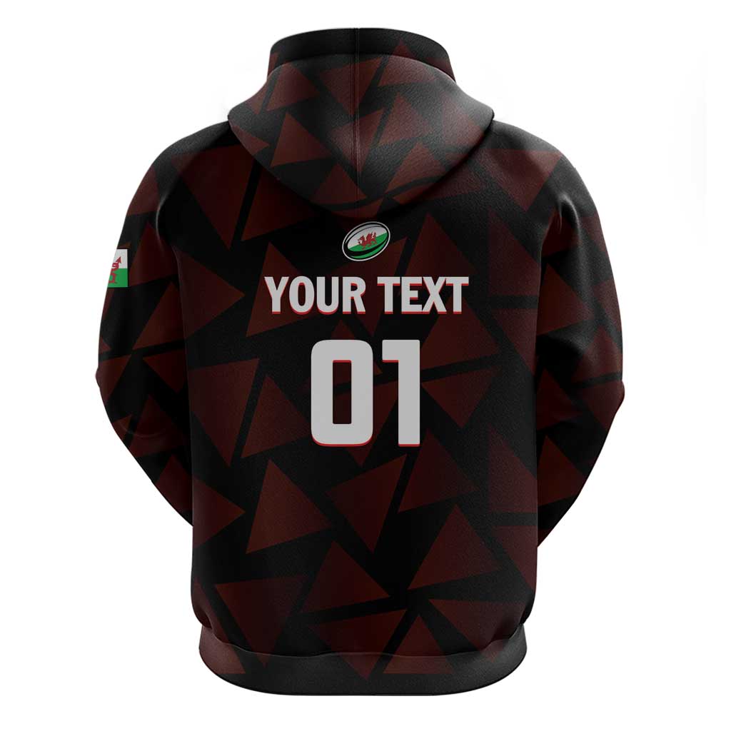 Custom Wales Rugby Hoodie Cymru Y Ddraig Goch LT01